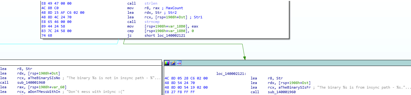 Screenshot of code